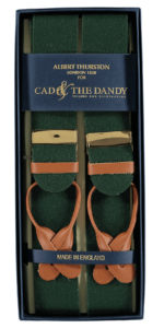 Cad & The Dandy Albert Thurston Green & Tan Braces