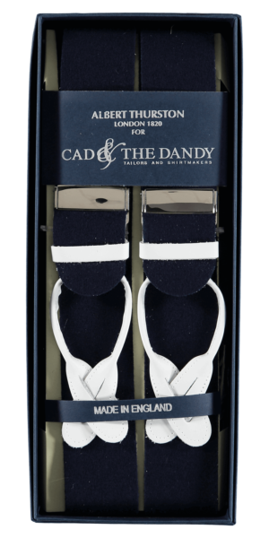 menswear-braces-albert-thurston-black-boxcloth-1 Cad & The Dandy Albert Thurston Black Braces