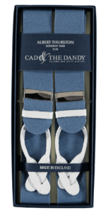 Cad & The Dandy Albert Thurston Saxe Blue & Yellow Braces