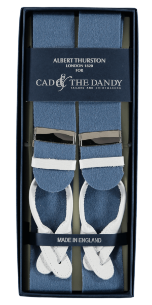 menswear-braces-albert-thurston-saxe-blue-yellow-boxcloth-1 Cad & The Dandy Albert Thurston Saxe Blue & Yellow Braces