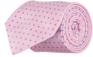 Cad & The Dandy Pink and Blue Silk Spotted Tie