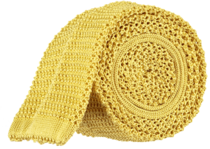 menswear-accessories-unlined-knitted-tie-bright-yellow-1 Cad & The Dandy Unlined Knitted Tie in Bright Yellow