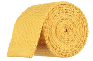 menswear-accessories-knitted-tie-bright-gold-1 Cad & The Dandy Knitted Tie in Bright Gold