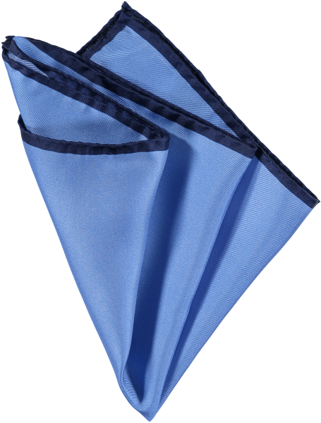 menswear-accessories-silk-pocket-square-sky-blue-navy-plain-1 Cad & The Dandy Silk Pocket Square