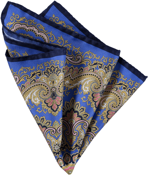 menswear-accessories-silk-pocket-square-indigo-paisley-1 Cad & The Dandy Paisley Silk Pocket Square