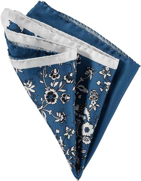 menswear-accessories-silk-pocket-square-teal-floral-1 Cad & The Dandy Floral Silk Pocket Square