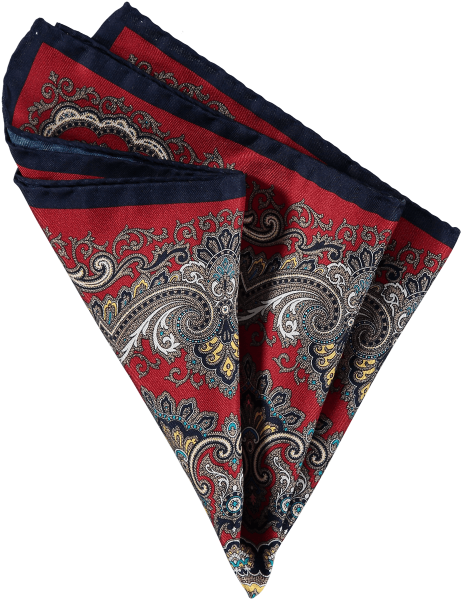 menswear-accessories-silk-pocket-square-claret-paisley-1 Cad & The Dandy Paisley Silk Pocket Square
