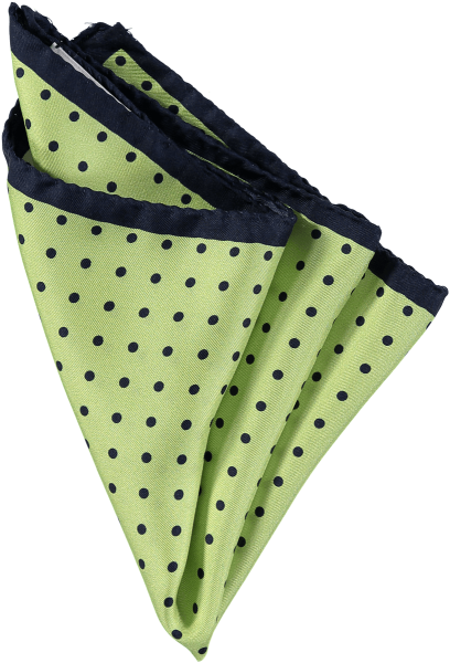 menswear-accessories-silk-pocket-square-lime-navy-spots-1 Cad & The Dandy Spotted Silk Pocket Square