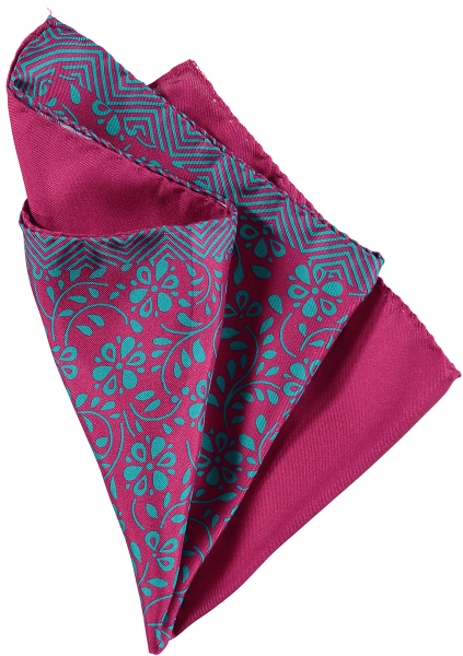 menswear-accessories-silk-pocket-square-floral-fushia-1 Cad & The Dandy Floral Silk Pocket Square