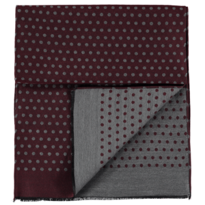 wool-scarf-spotted-grey-burgundy-detail wool-scarf-spotted-grey-burgundy-detail