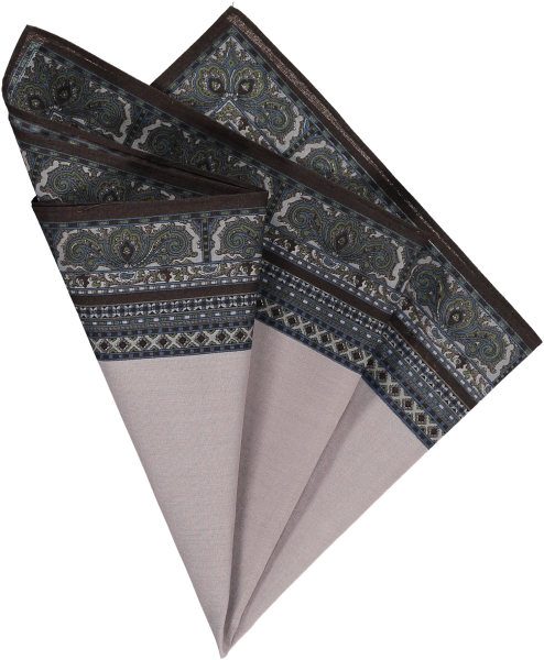 cotton-pocket-square-buff-paisley-border cotton-pocket-square-buff-paisley-border