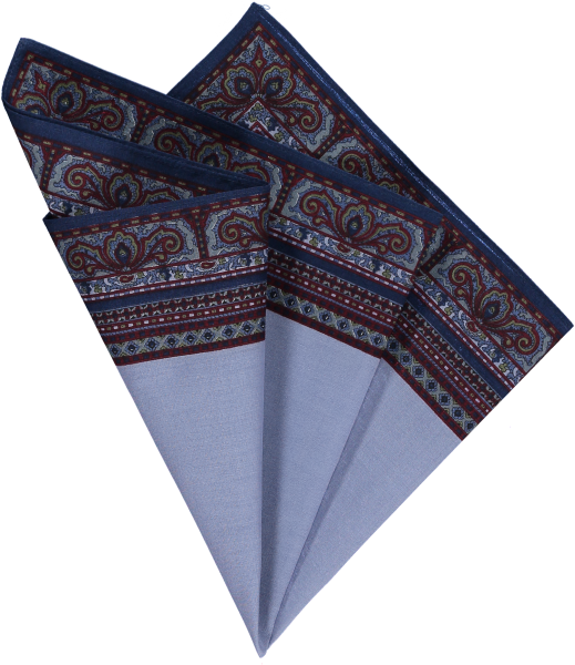 cotton-pocket-square-blue-paisley-border cotton-pocket-square-blue-paisley-border
