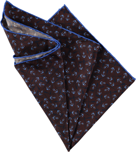 anchors-pocket-square-brown-folded anchors-pocket-square-brown-folded
