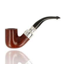 Peterson System Spigot Smooth 313 briar pipe with sterling silver mount