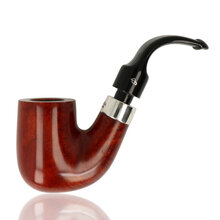 A large full bent billiard with straight bowl and silver spigot mount