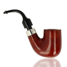 A large full bent billiard with straight bowl and silver spigot mount