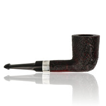 A large straight Dublin pub pipe with silver band