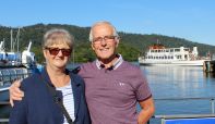 A couple at Bowness Pier