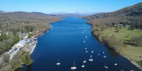 Views of the nothern end of Windermere from Lakeside
