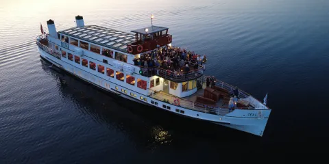 Golden hour on your exclusive cruise