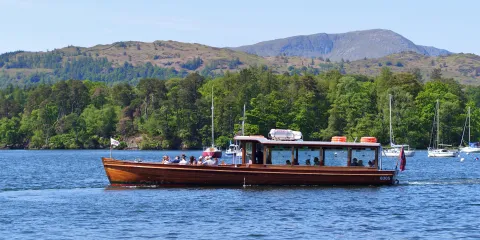 Our wooden launch on Windermere