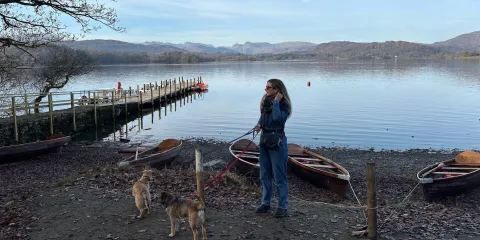 Customer enjoying scenic walk