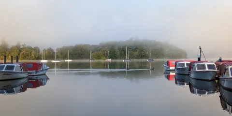 Self drives on a misty morning