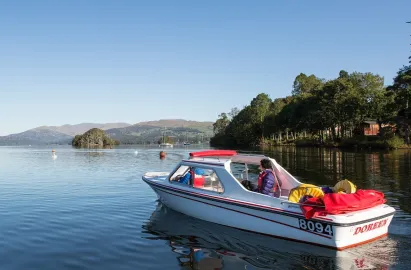 Explore the hidden coves & many islands of the lake