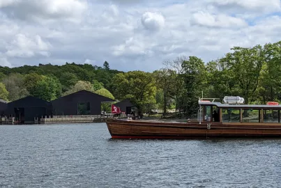 Our wooden launch on Windermere Jetty Musuem