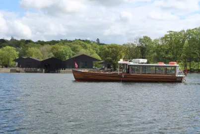 Our wooden launch on Windermere Jetty Musuem