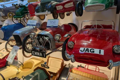 Pedal cars display