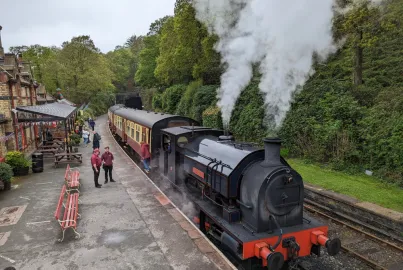 Lakeside & Haverthwaite steam train