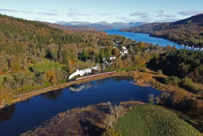Lakeside & Haverthwaite steam train