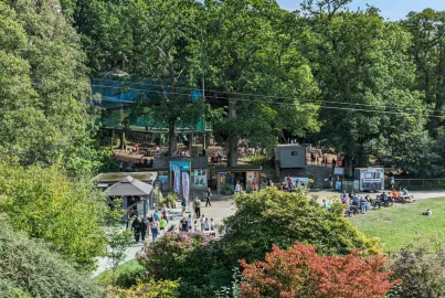 Brockhole adventure park in the distance