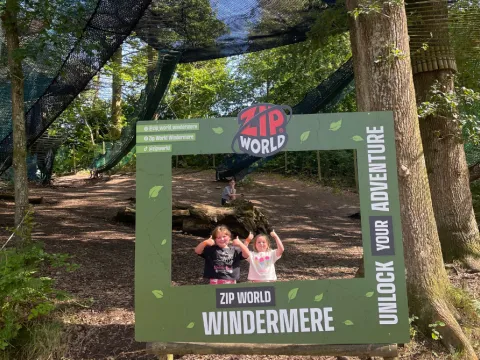 Zip world at Brockhole