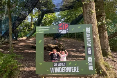 Zip world at Brockhole