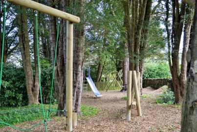 Childrens playground at Leighton Hall