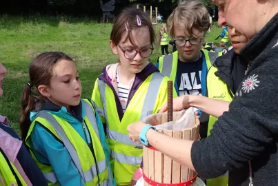 School trip at Leighton Hall