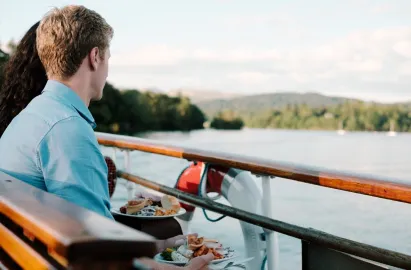 Relax and enjoy the ever-changing view with your meal