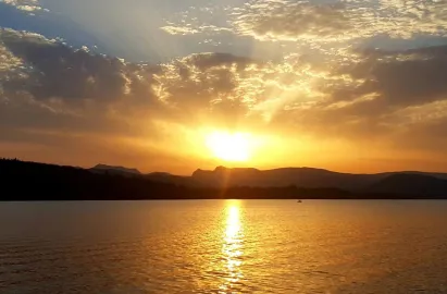 We time the cruise to coincide with the sunset