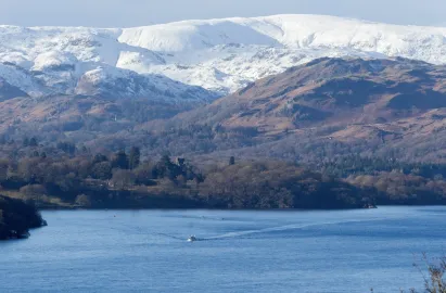 Red Cruise passes Wray Castle travelling southbound