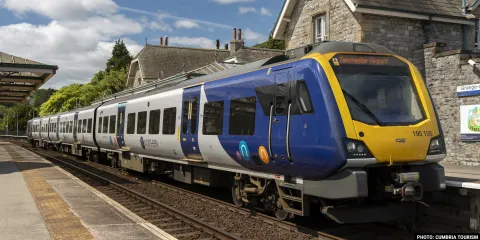 A Northern Rail train at Grange-over-Sands
