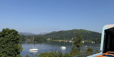 The open top bus is an exciting way to see the Lake District