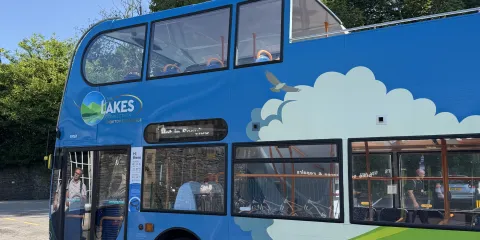 Stagecoach bus waiting at Windermere station