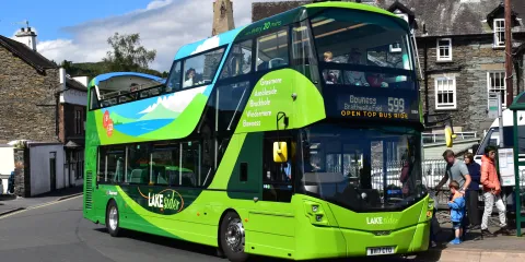 The bus waiting at Ambleside