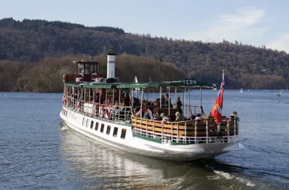 MV Tern departing Bowness on the Red Cruise