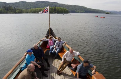 Plenty of seating in the iconic steamers' bow