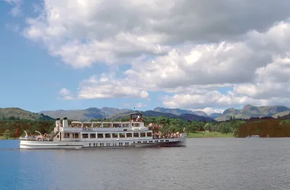 MV Teal heading into the northern basin near Ambleside