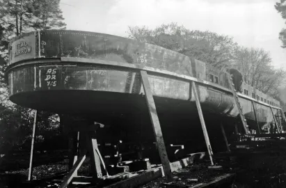 Sections were built in Barrow & assembled in Lakeside