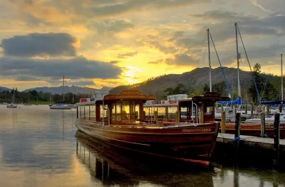 Sister boats Queen & Princess of the lake at Waterhead